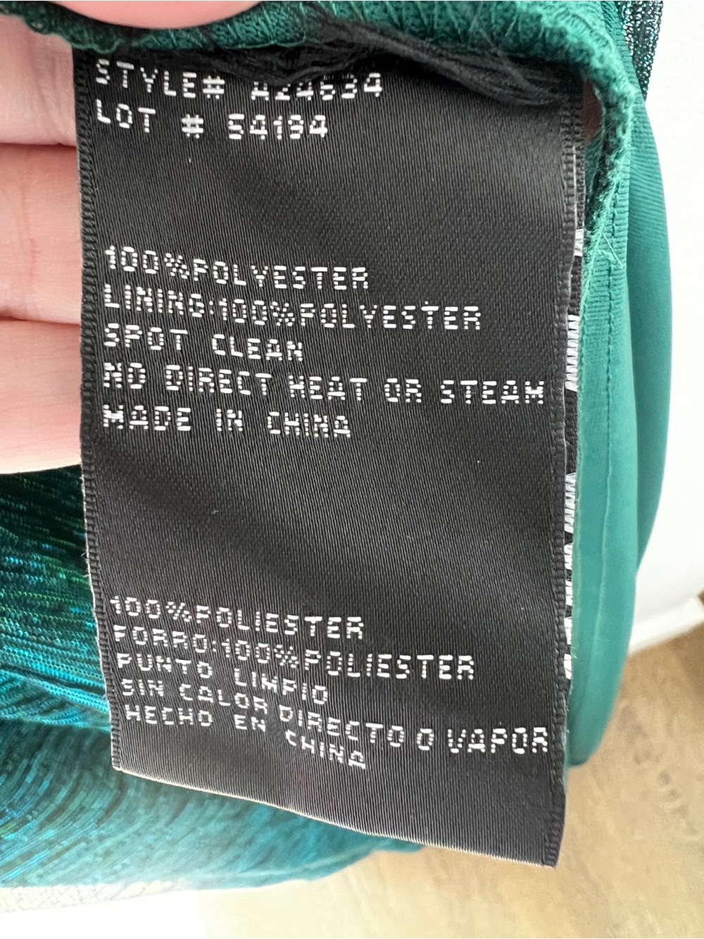 Brand new - AQUA One Shoulder Crinkled Metallic Teal Green Gown Size 8 – $278 - Picture 6 of 8